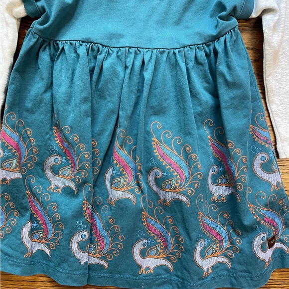 Tea Collection Peacock Print Dress/ Tunic Top - Picture 13 of 15